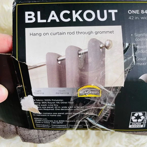 Eclipse Blackout Windsor Smoke Grommet Panel 84" - Picture 7 of 7